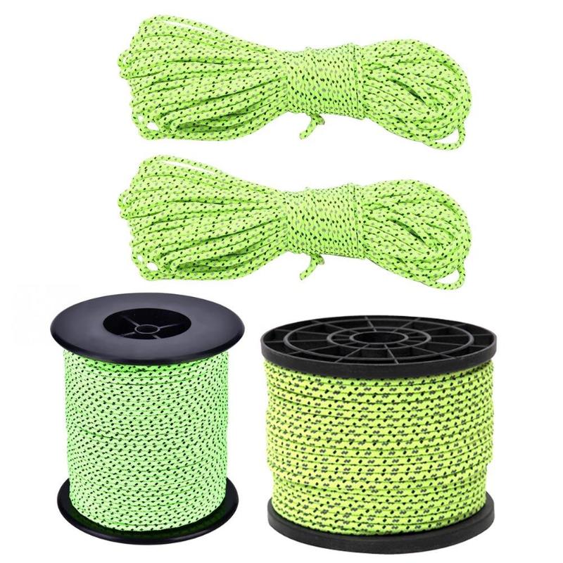Paracord Planet Highly Reflective Tent Rope – 50' 100' Camping Hiking  Outdoors