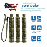 Survival Water Filter Straw Drinking Purifier Filtration Camping Emergency Gear